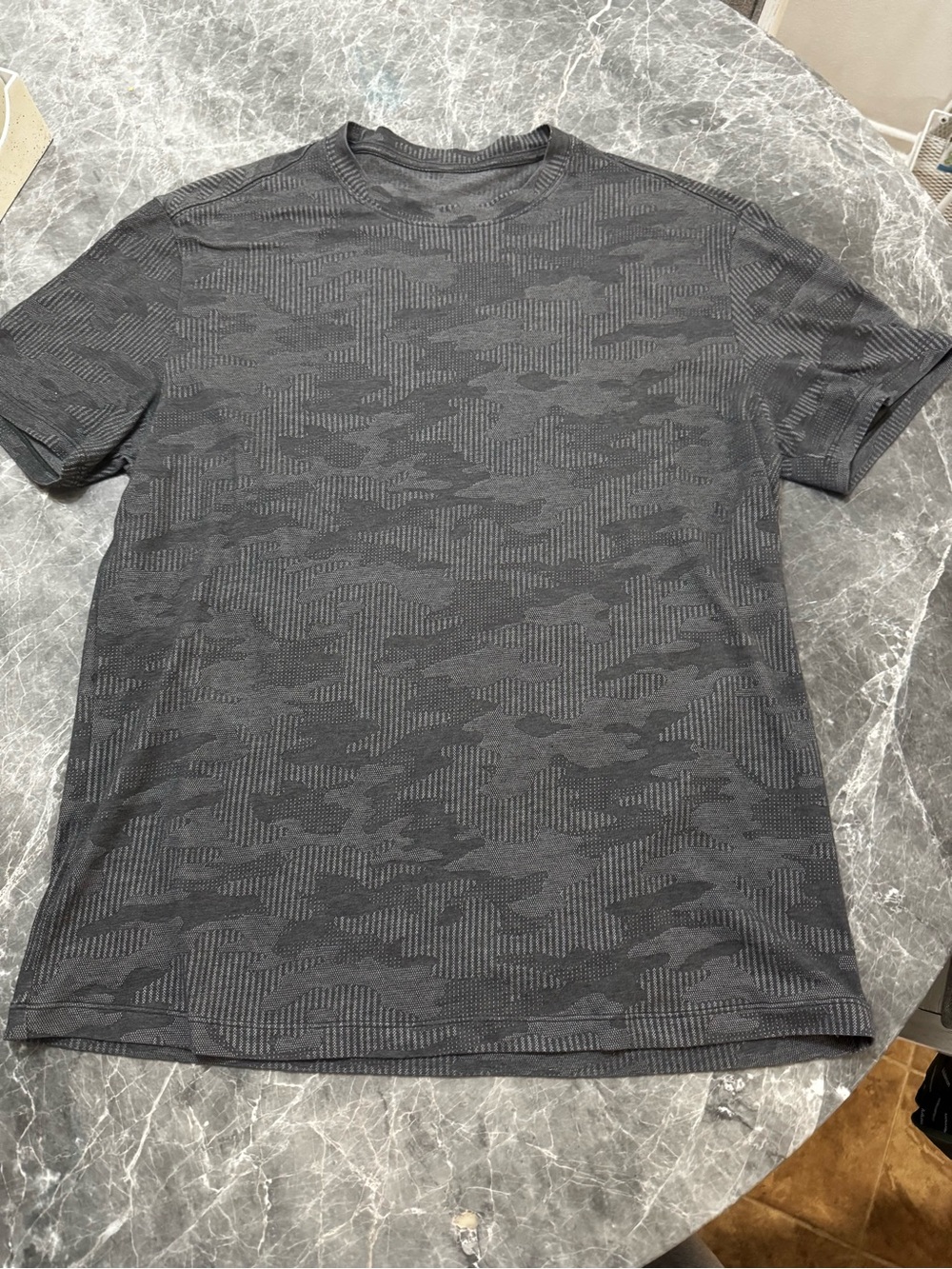 lululemon metal vent tech short sleeve tee gray camo